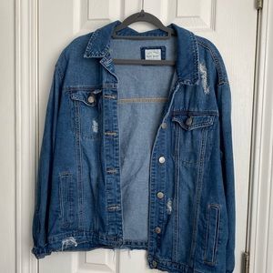 Distressed Denim Jacket - Jean Jacket